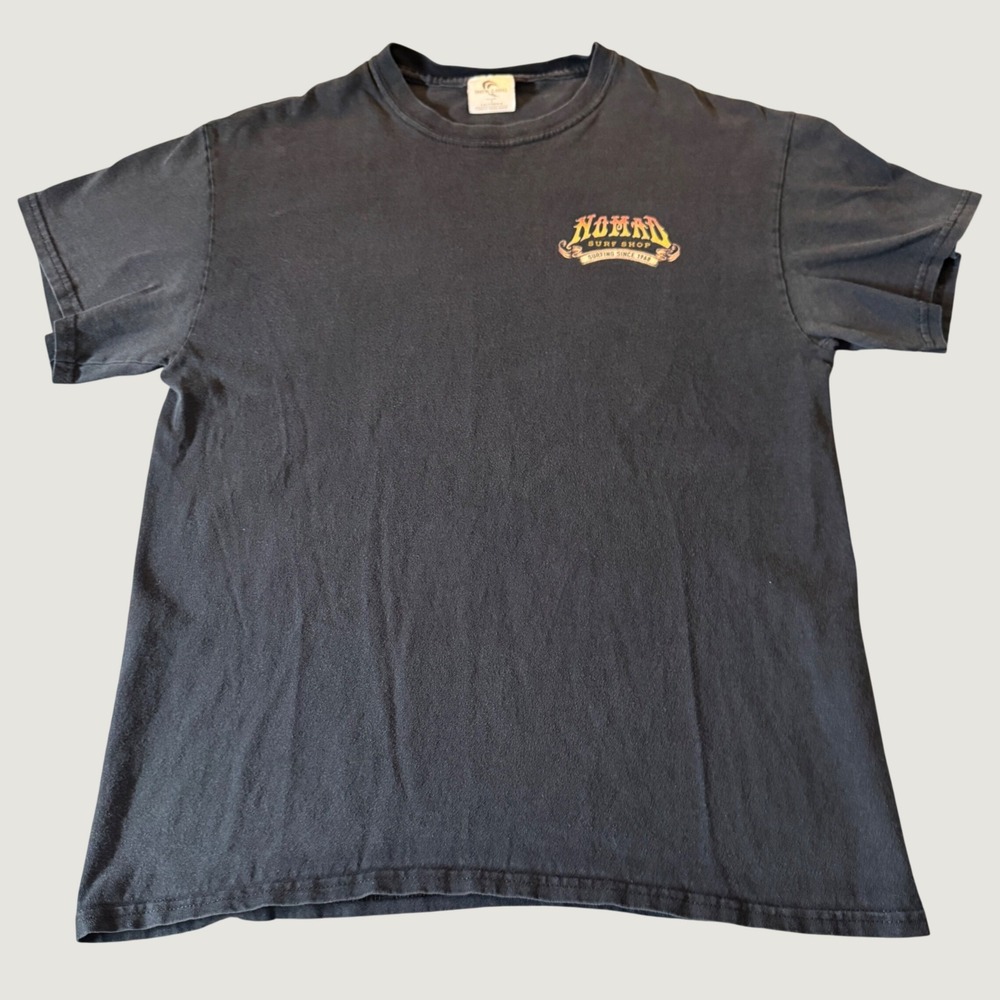 Vtg Coastal Classics Mens T-Shirt M Black Nomad Surf Shop Graphic Rick Rietveld